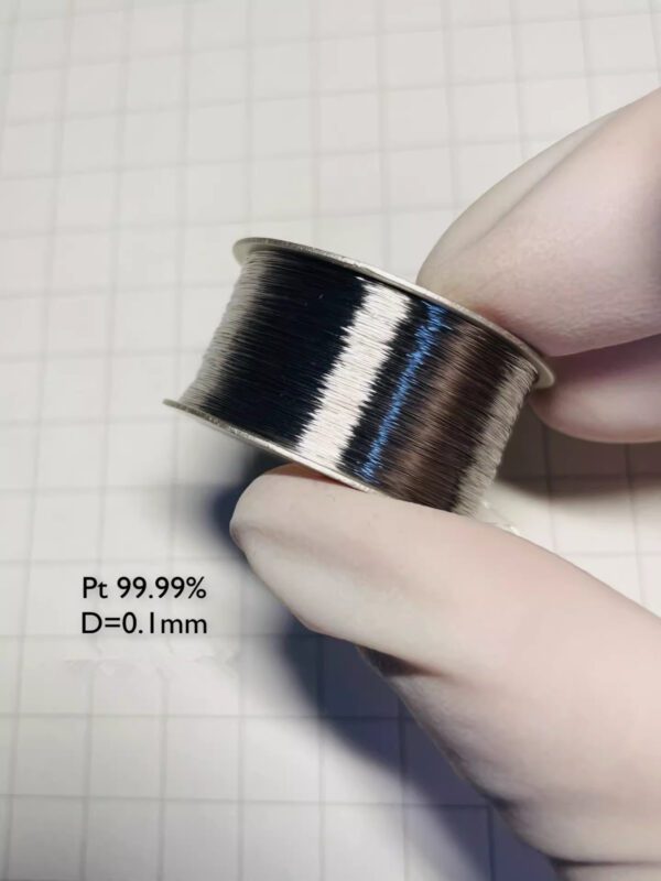 Platinum Wire Diameter 0.1mm 99.99% High Purity Pt for Research Experiments