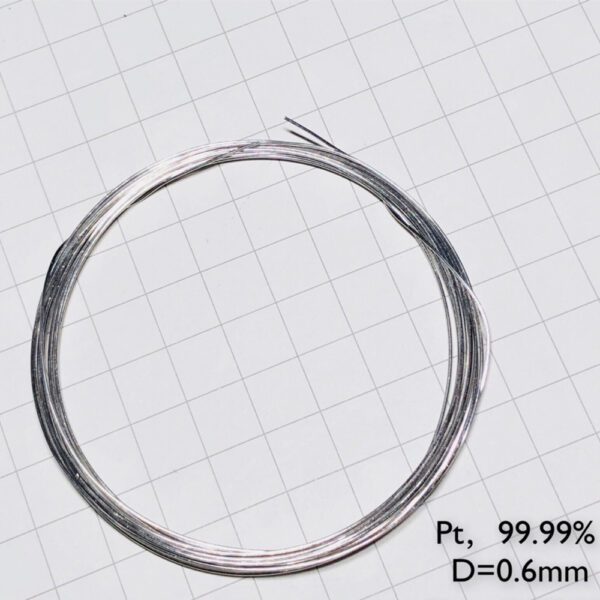 0.6mm Platinum Wire 99.99% Pure Pt Electrode for Flame Test Research Experiments