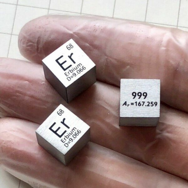 Erbium Metal Cube 10mm 99.9% High Purity - Image 2