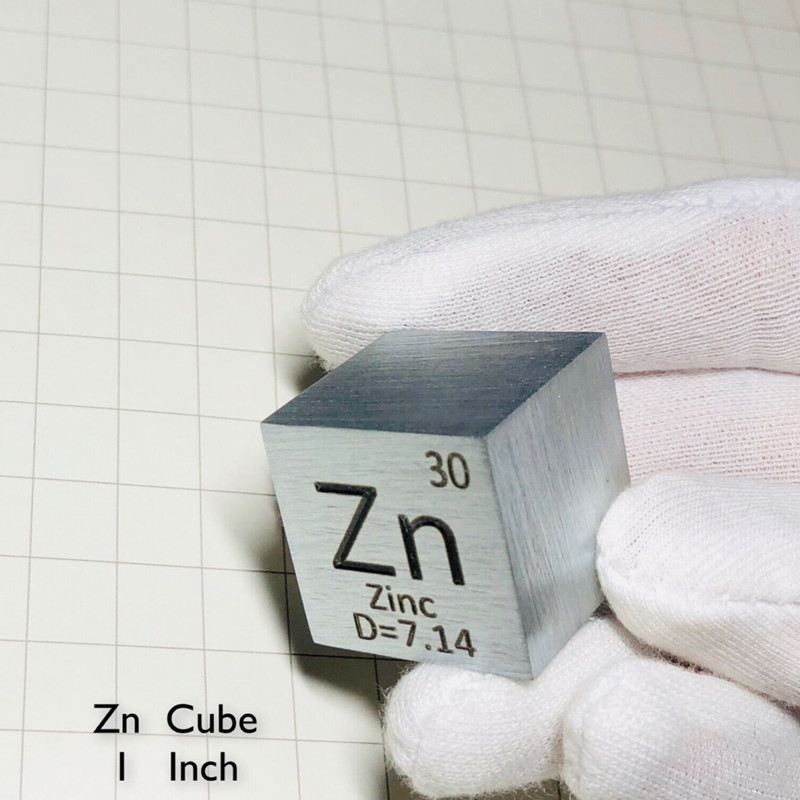 1 Inch Cube of Zinc 99.99% Pure Zn - LJQMETAL