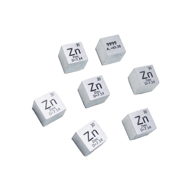 1cm cube of zinc 99.99% pure zinc