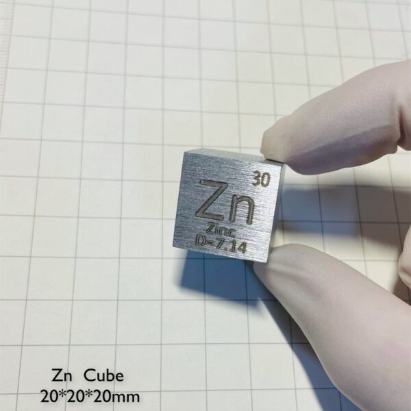 2cm Zinc Element Cube 99.99% Pure Zn - Image 3