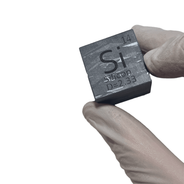 1 inch element cube of silicon