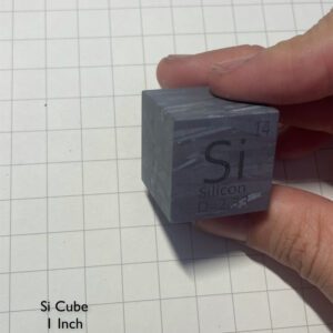 1 inch element cube of silicon  99.9999%