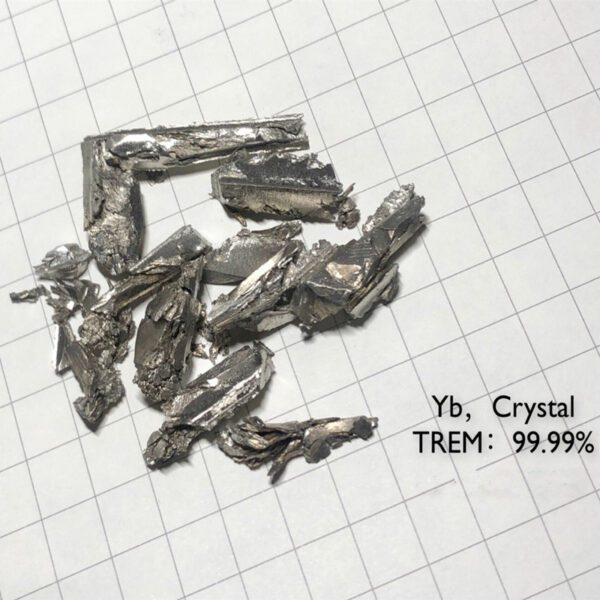 Rare earth metal ytterbium crystal 99.99% pure Yb - Image 2