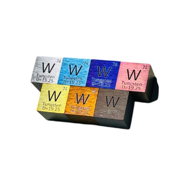 7pcs Tungsten Cube Colored W Element Blocks for Collection Hobbies Desktop Exhibition