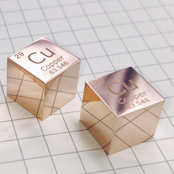 10mm Copper Element Cube Mirror Polished Cu Metal Block - Image 7