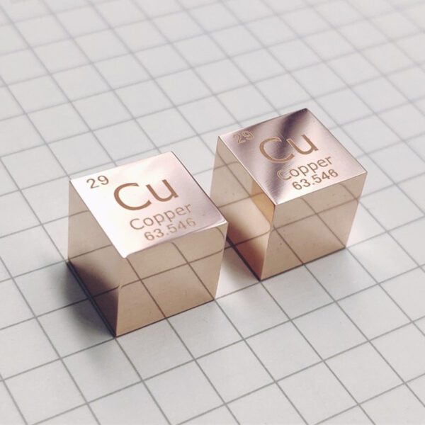 10mm Copper Element Cube Mirror Polished Cu Metal Block - Image 3