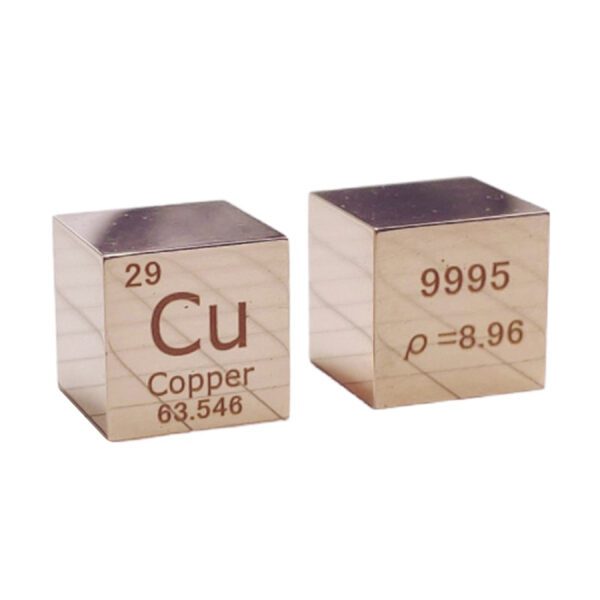 10mm Copper Element Cube Mirror Polished Cu Metal Block