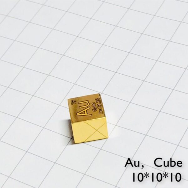 10mm Mirror Gold Cubic Element Periodic Phenotype High-purity Au 99.99% - Image 2