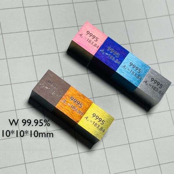Colorful Color 10mm Metal Tungsten Cubic Element Periodic Phenotype High-purity W 99.95% - Image 3