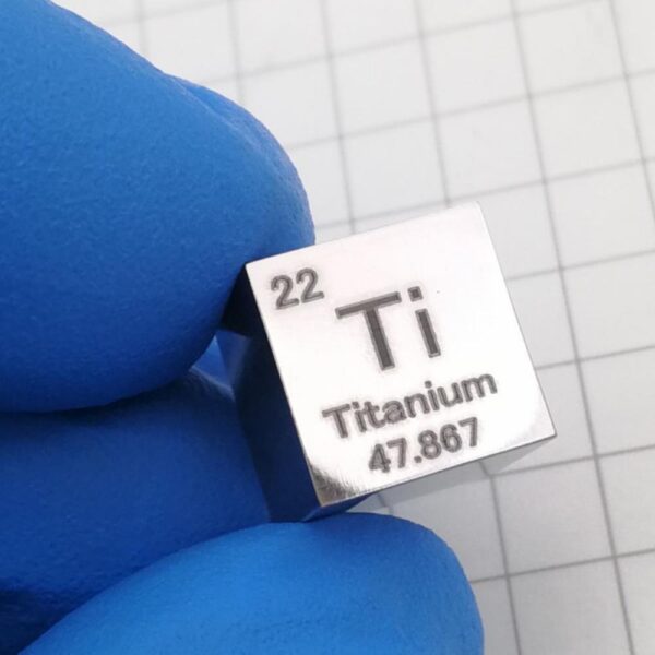 10mm Mirror Polished Titanium Cubic Element Periodic Phenotype High-purity Ti ≥ 99.5%