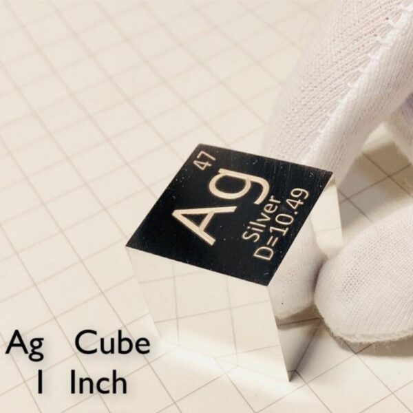 1-inch Mirror Silver Cubic Element Periodic Phenotype High-purity Ag 99.99% - Image 3