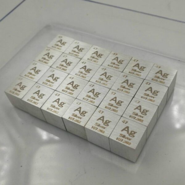 10mm Metal Silver Cubic Engraved Periodic Table High-purity Ag 99.9% - Image 4