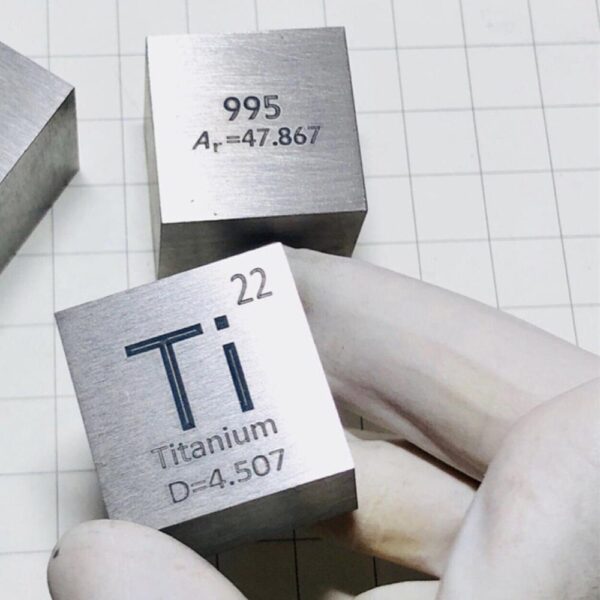 1-inch Metal Titanium Cubic Element Periodic Phenotype High-purity Ti ≥ 99.5%