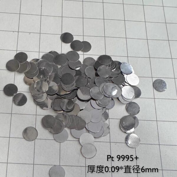 0.09 * 6mm Metal Platinum Disc High-purity Pt 99.95% - Image 2