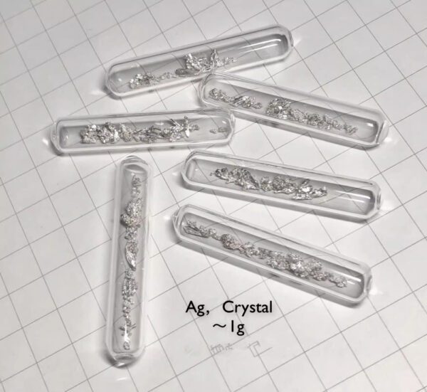 1g Glass Sealed Silver Crystal High-purity Ag 99.99%