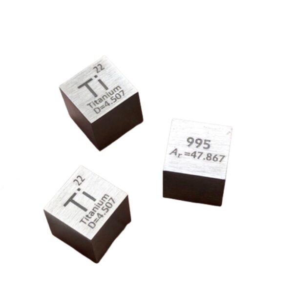 1cm Metal Titanium Cubic Element Periodic Phenotype High-purity Ti ≥ 99.5% - Image 2