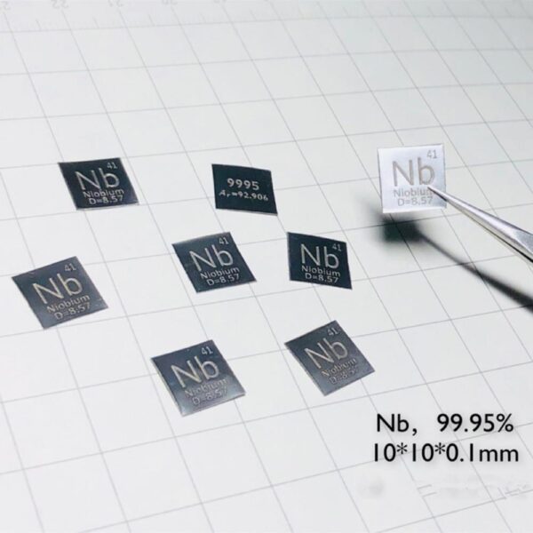 10 * 10 * 0.1mm Metal Niobium Square Sheet Element Periodic Phenotype High-purity Nb 99.95% - Image 2