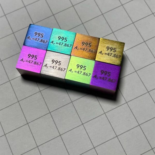 Colorful Color 1cm Metal Titanium Cubic Element Periodic Phenotype High-purity Ti ≥ 99.5% - Image 4