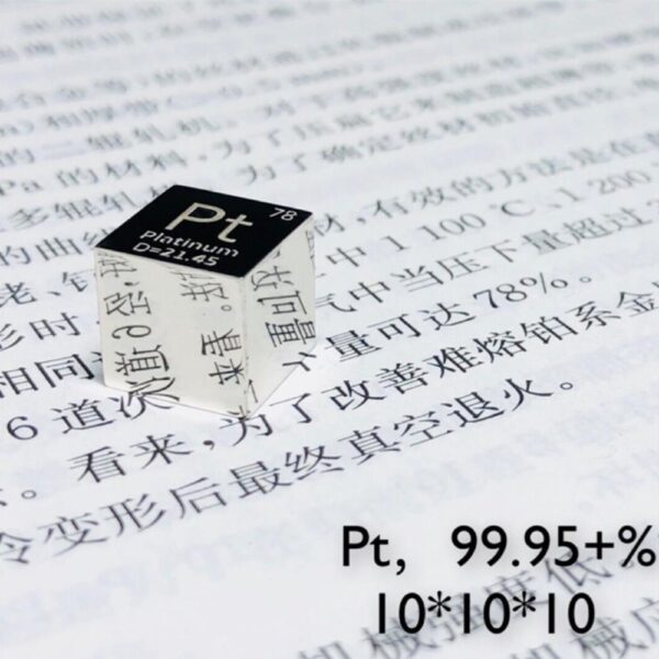 10mm Mirror Platinum Cubic Element Periodic Phenotype High-purity Pt 99.95% - Image 2