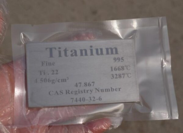 5 * 60 * 100mm Metal Titanium Plate  Periodic Phenotype  High-purity Ti ≥ 99.5% - Image 2