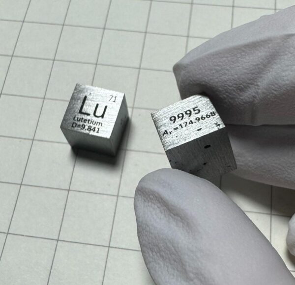 Defective 1cm Metal Lutetium Cubic Element Periodic Phenotype High-purity Lu 99.95% - Image 2