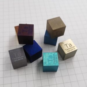 Colorful 10mm Mirror Tantalum Cubic Element Periodic Phenotype High-purity Ta 99.9%