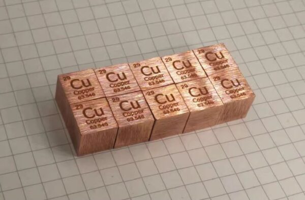 1cm Metal Copper Cubic Element Periodic Phenotype Engraving Cu 99.95% - Image 2