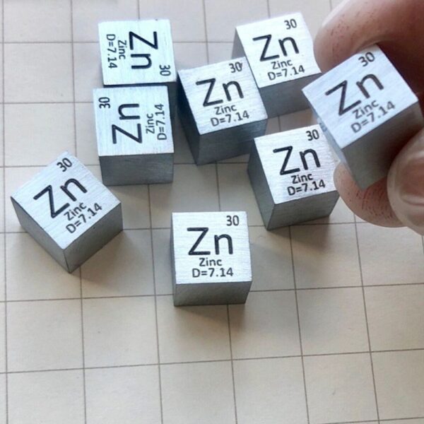 1cm Zinc Cube Element Periodic Phenotype Zn 99.99% - Image 4