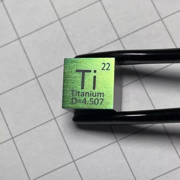 Colorful Color 1cm Metal Titanium Cubic Element Periodic Phenotype High-purity Ti ≥ 99.5%