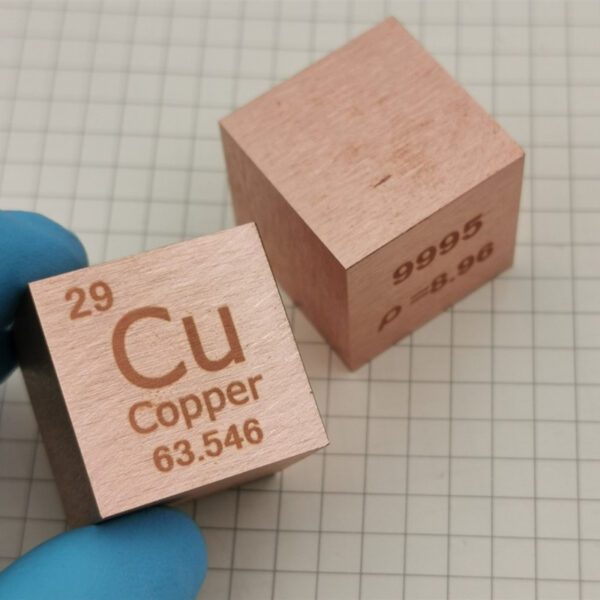 25.4mm Metal Copper Cubic Element Periodic Phenotype Engraving Cu 99.95% - Image 3