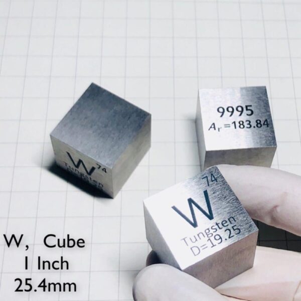 1-inch Metal Tungsten Cubic Element Periodic Phenotype High-purity W 99.95%