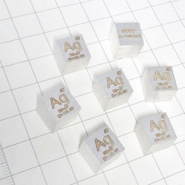 1cm Metallic Silver Cubic Element Periodic Phenotype High-purity Ag 99.99% - Image 4