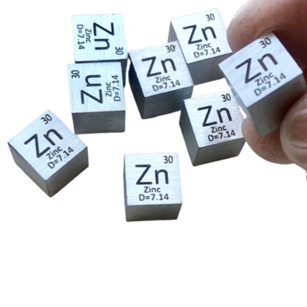 1cm Zinc Cube Element Periodic Phenotype Zn 99.99% - Image 3