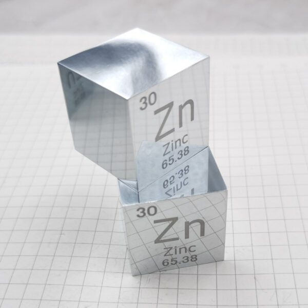 25.4mm Mirror Polished Zinc Cube Element Periodic Phenotype Zn 99.995% - Image 3