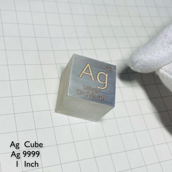 1-inch Metallic Silver Cubic Element Periodic Phenotype High-purity Ag 99.99% - Image 4