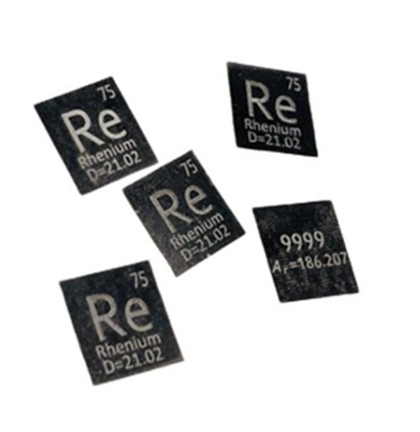 10mm Mirror Rhenium Square Sheet Element Periodic Phenotype High-purity Re 99.99%