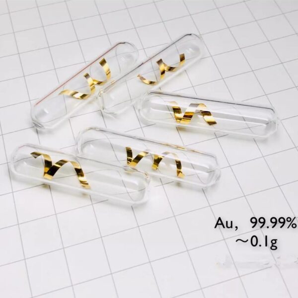 0.1g Glass Sealed Gold Coil with High-purity Au 99.99%