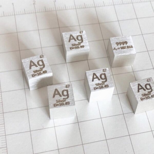 1cm Metallic Silver Cubic Element Periodic Phenotype High-purity Ag 99.99% - Image 3