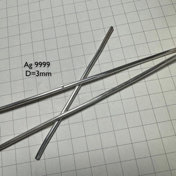 3mm Metal Silver Rod Cylindrical High-purity Ag 99.99% - Image 3