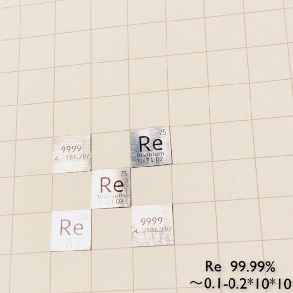 10mm Mirror Rhenium Square Sheet Element Periodic Phenotype High-purity Re 99.99% - Image 3