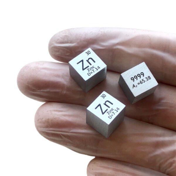 1cm Zinc Cube Element Periodic Phenotype Zn 99.99%