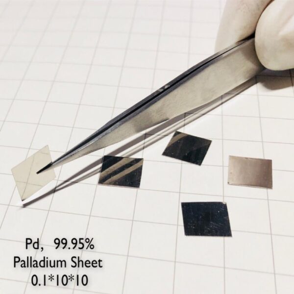 0.1 * 10 * 10mm Metal Palladium Square Sheet High-purity Pd 99.95%