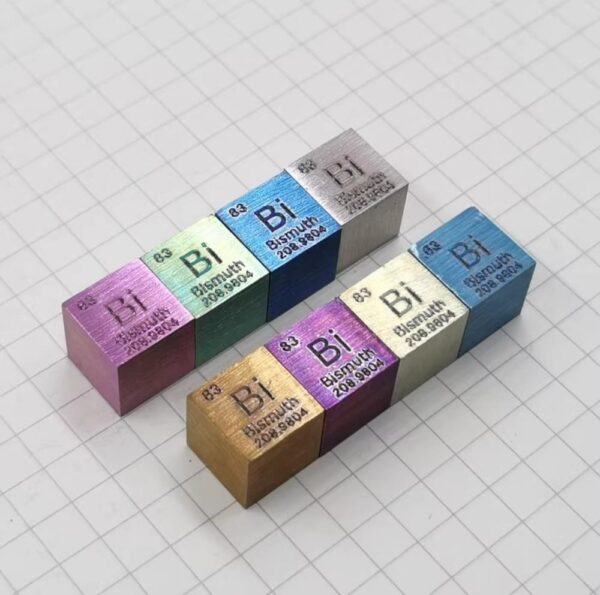 Colorful Color 10mm Element Periodic Phenotype Metal Bismuth Cubic High-purity Bi 99.99%