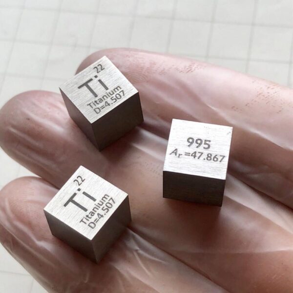 1cm Metal Titanium Cubic Element Periodic Phenotype High-purity Ti ≥ 99.5% - Image 3