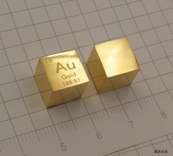 10mm Mirror Gold Cubic Element Periodic Phenotype High-purity Au ≥ 4N