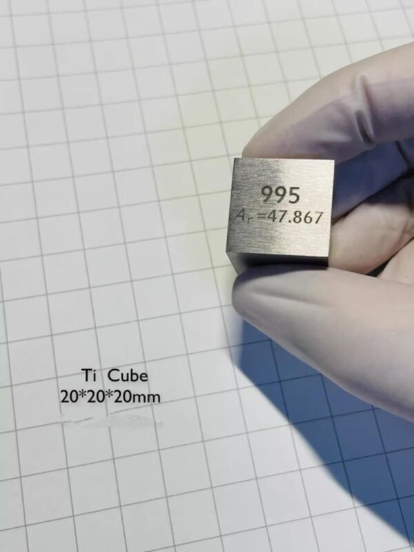 20cm Metal Titanium Cubic Element Periodic Phenotype High-purity Ti ≥ 99.5% - Image 2