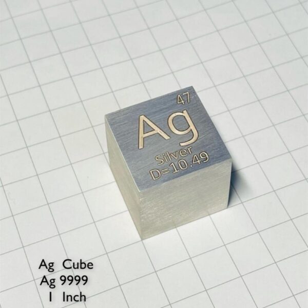 1-inch Metallic Silver Cubic Element Periodic Phenotype High-purity Ag 99.99% - Image 2