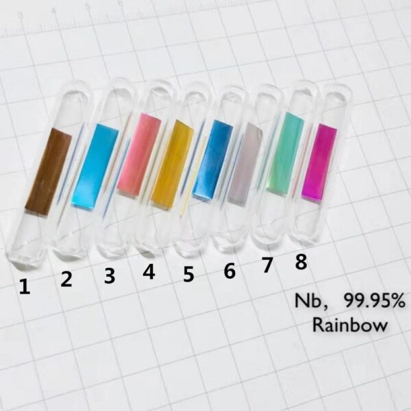 8pcs Set Glass Sealed Color Niobium High-purity Nb 99.95% - Image 3